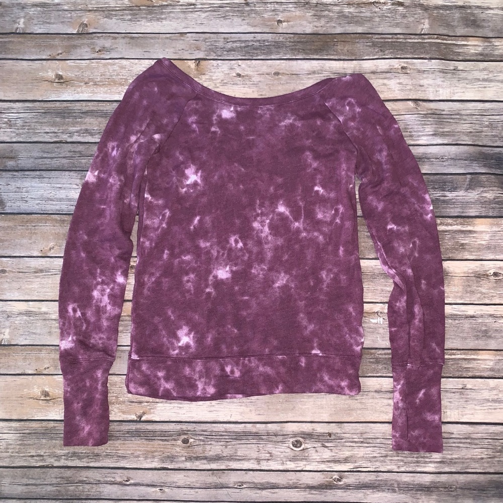 Purple tie dyed sweater